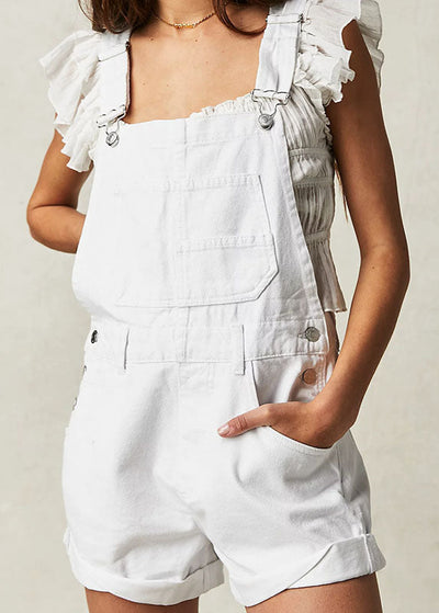 Salopette Courte Blanche