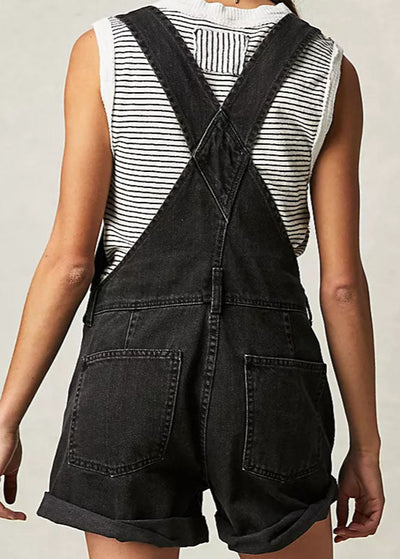 Salopette Courte Jean Noir