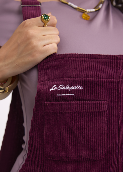 Salopette Femme Velours Vin