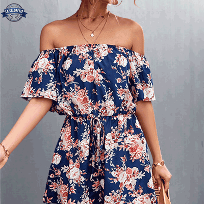 Combinaison Combishort Fleurie Femme