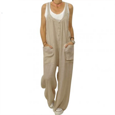 Salopette Vintage Ample Lin Rust