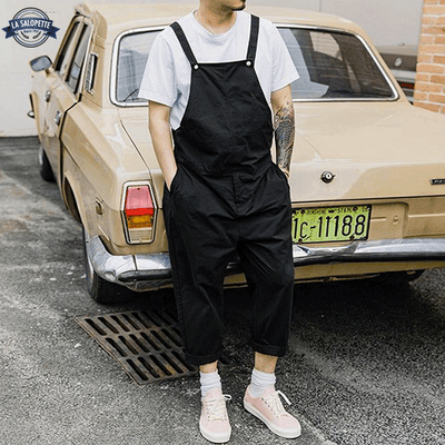 Noir Salopette Homme