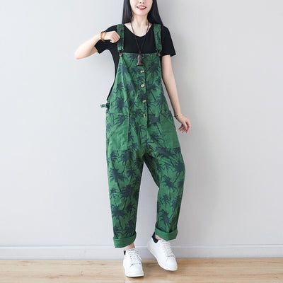 Vintage Cargo Latzhose Khaki Grün