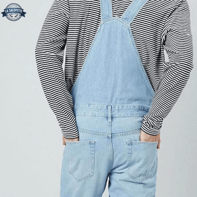 Salopette Bavette Bleu Clair Ripped