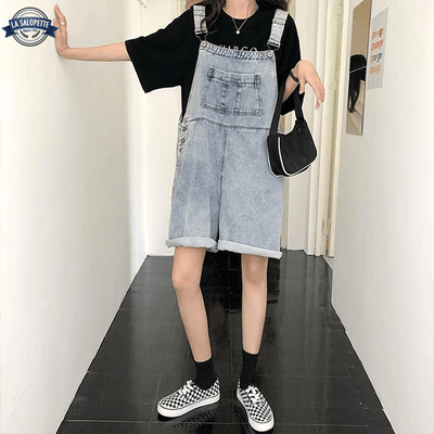 Salopette Courte Jean Femme