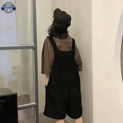 Salopette en Velours Femme Foncée