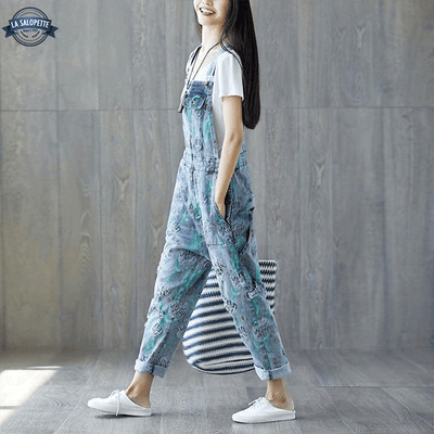 Salopette Jean Bleu Femme