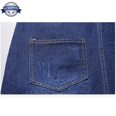 Salopette Poche Jean Bleue