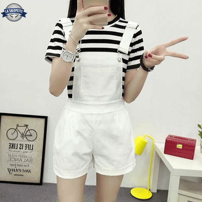 Salopette Short Blanche