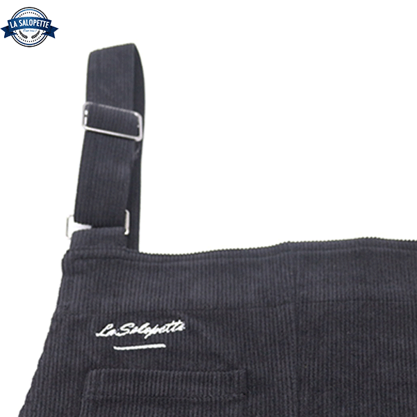 Vintage Latzhose Schwarz Cord