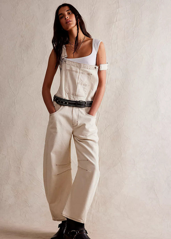 Weiße Latzhose Damen Jasmine