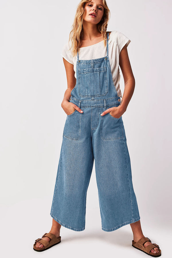 Latzhose Wide Leg Azurin