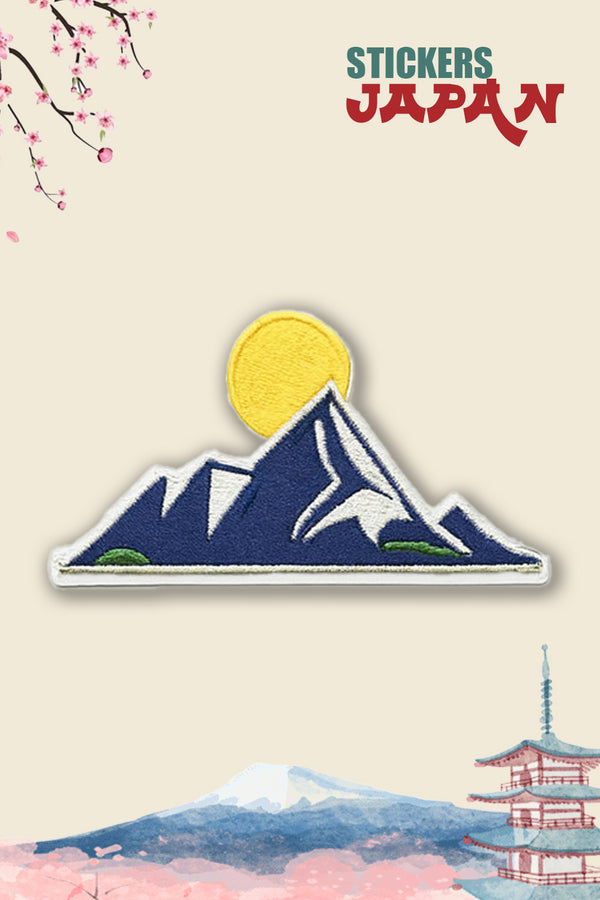Bügelpatch Fuji Sonne