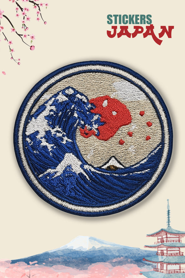 Bügelpatch Fuji Welle