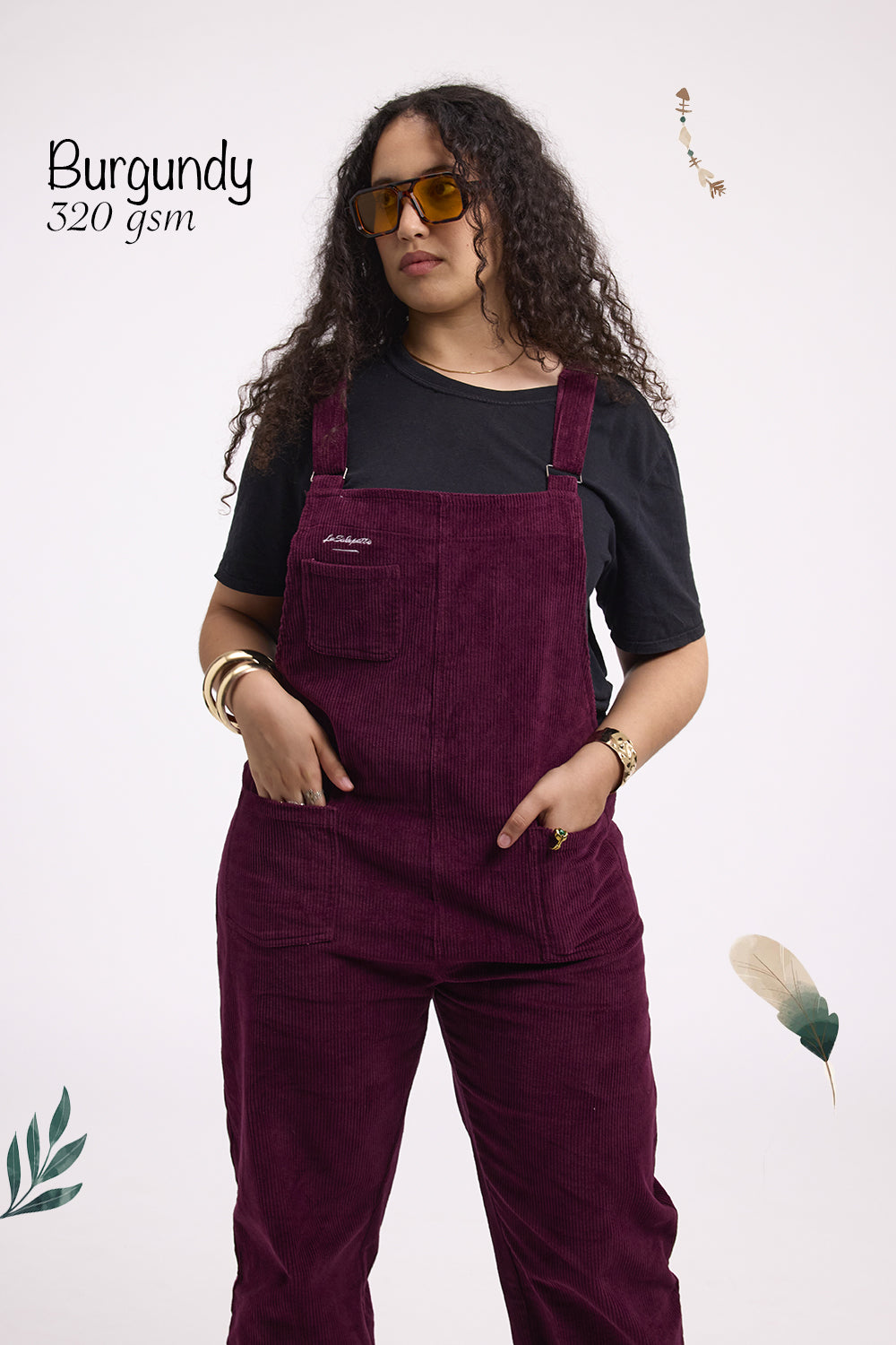 Latzhose Cord Burgundy