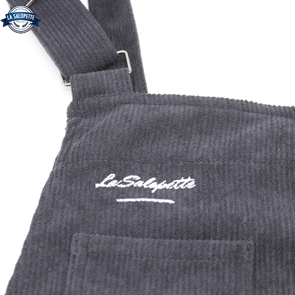 Latzhose Vintage Cord Grau