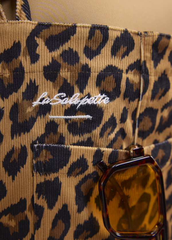 Latzhose Baumwolle Leopard Damen