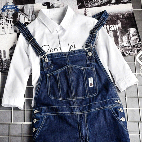 Latzhose Jeans Denim Mann US