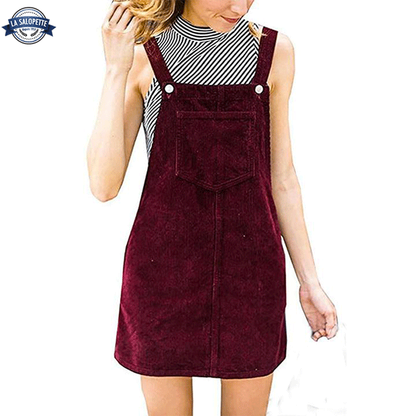 Kleid Latzhose Carmin aus Samt
