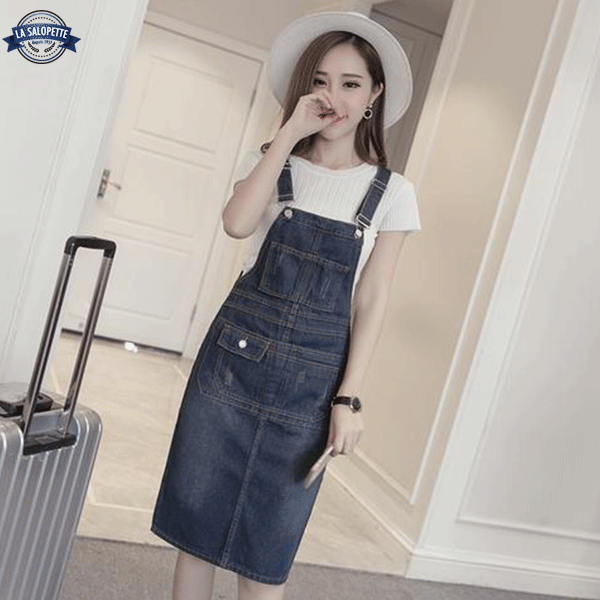 Kleid Latzhose aus Jeans Luana