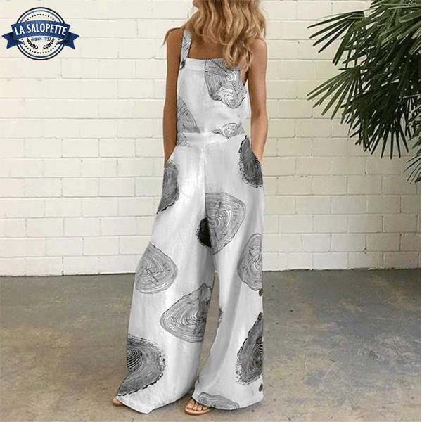 Kleid Latzhose aus weißem Lammfell
