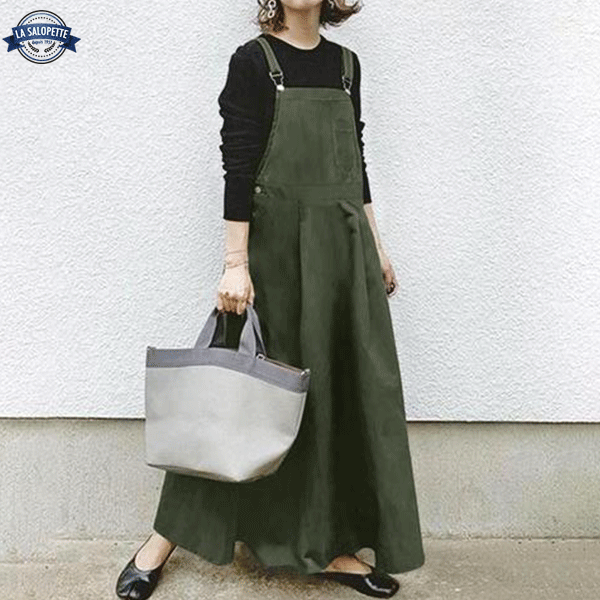 Kleid Latzhose Khaki Winter Sarcelle
