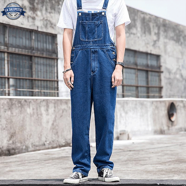 Blaue Bau-<br>Jeans-Latzhose