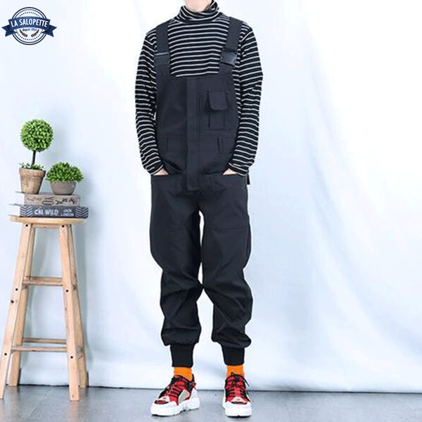 Tactical Pocket Work Latzhose Schwarz