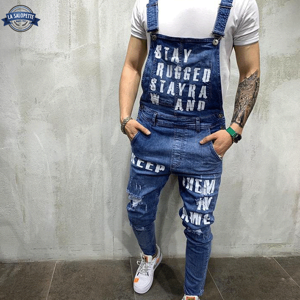 Latzhose Jeans Hellblau Mann Cidibe®