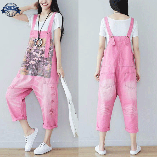 Latzhose aus Jeans Rose Matsuyama