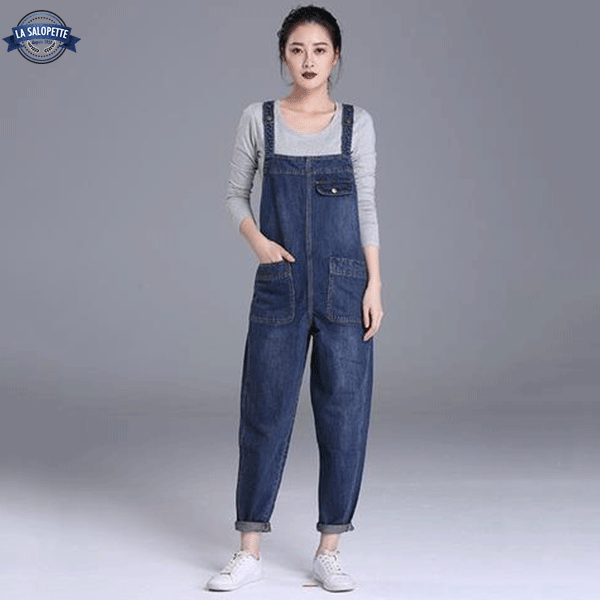 Latzhose aus Jeans Medium Blue Luna