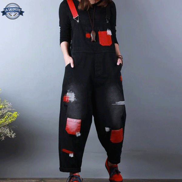 Latzhose Jeans Schwarz Kyoto