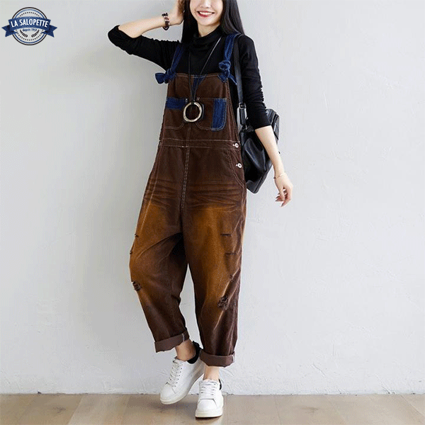 Jeanslatzhose Braun Tawny