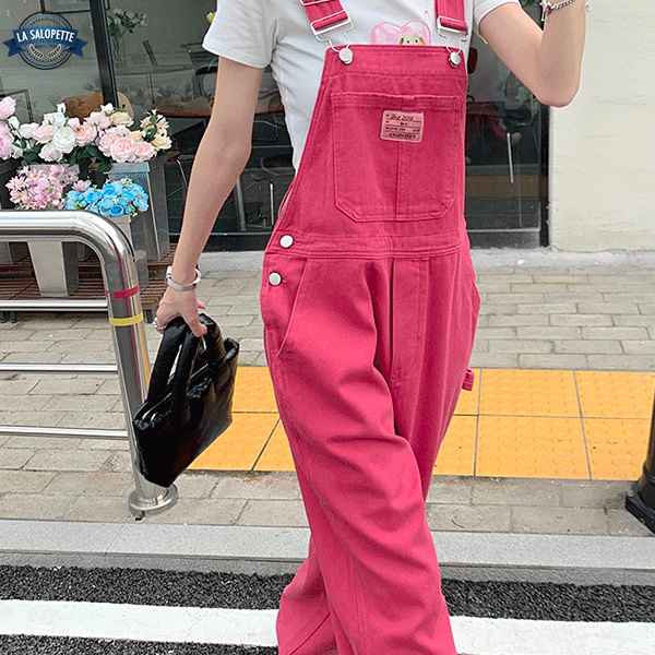 Latzhose Jeans Pink Lina