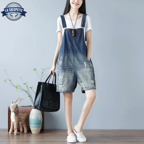 Latzhose Short Jeans Shinjuku