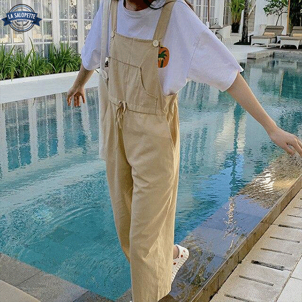 Vintage Latzhose Beige Padua Frau