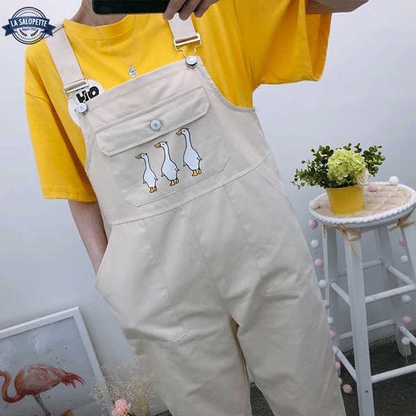Latzhose Vintage Beige Peach