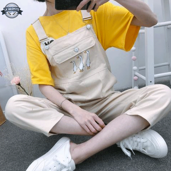 Latzhose Vintage Beige Peach